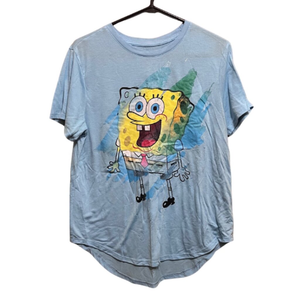 Nickelodeon SpongeBob Graphic Tee in Light Blue with Yellow
